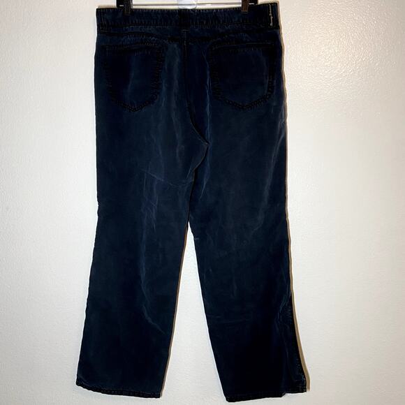 Tommy Bahama Straight Leg Jeans Zip Fly Flat Front Denim Navy Blue 35" - Picture 5 of 5
